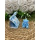 Mavi Ayıcık Mum Kart Süslemeli Bebek Hediyeliği